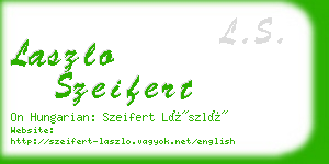 laszlo szeifert business card